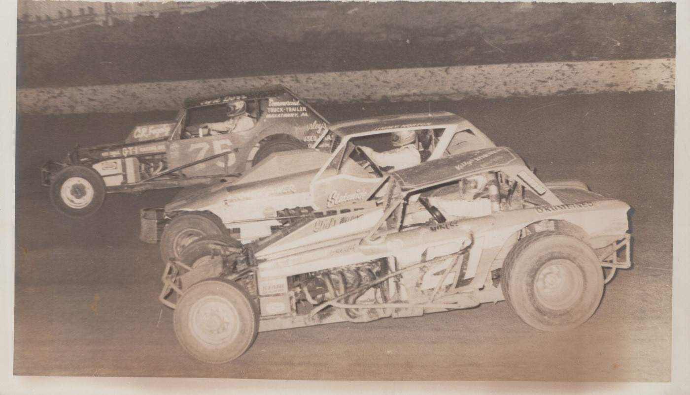Junior Mikosz Jimmy Horton Earl Peer Dirt Modified 1970s - Himes Estate Photo