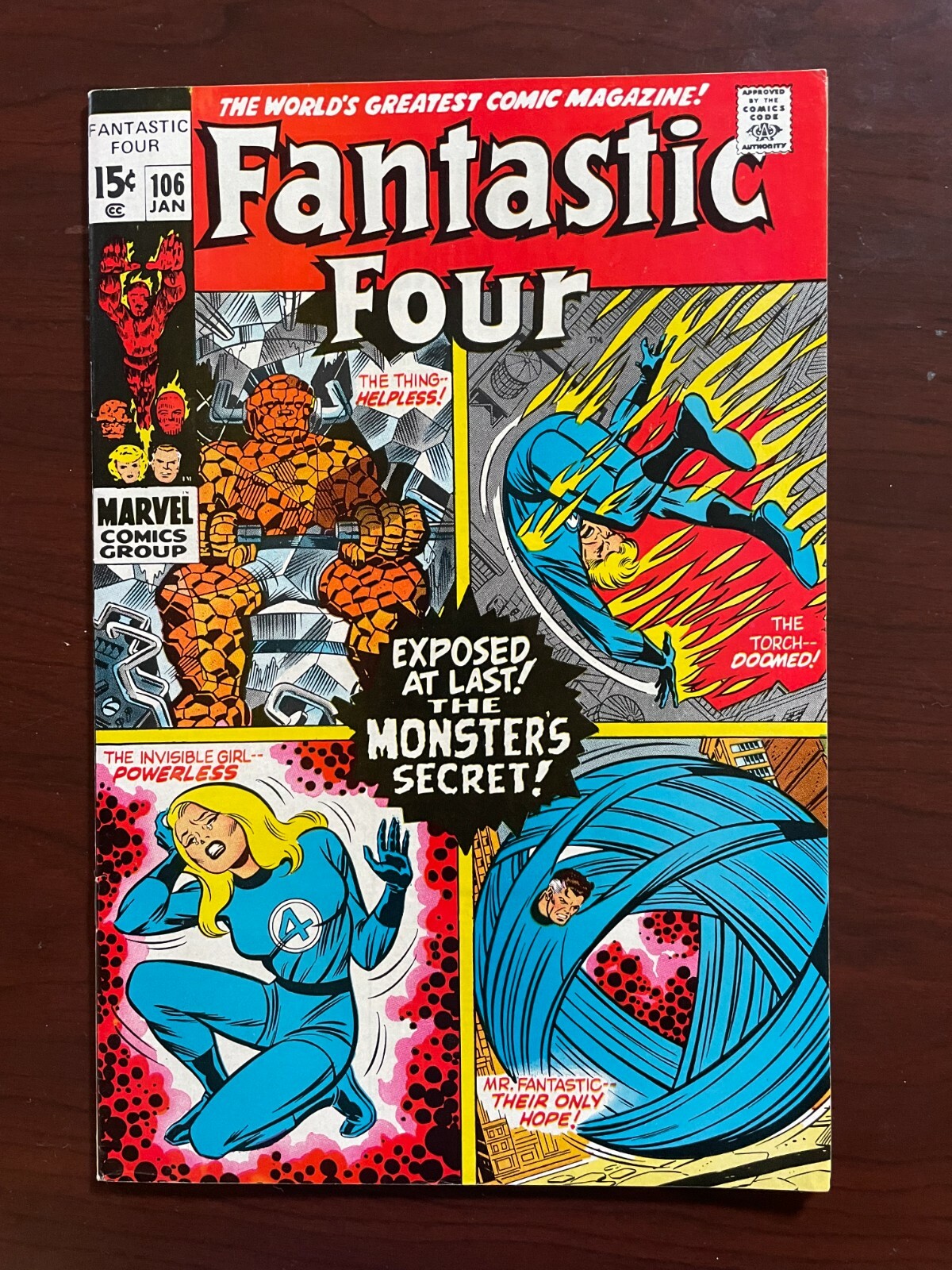 Fantastic Four #106 (Marvel Comics 1971) Stan Lee John Romita Bronze Age 8.0 VF Fantastic Four #106 (Marvel Comics 1971) Stan Lee John Romita Bronze Age 8.0 VF