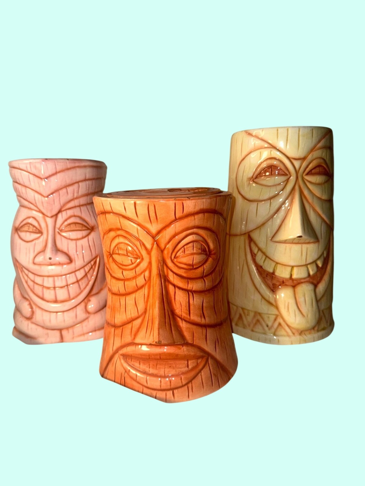 Vintage DCI That's Kooky Jim Tiki Canister Set Ceramic Kitchen Storage Jars 3pc Vintage DCI That's Kooky Jim Tiki Canister Set Ceramic Kitchen Storage Jars 3pc