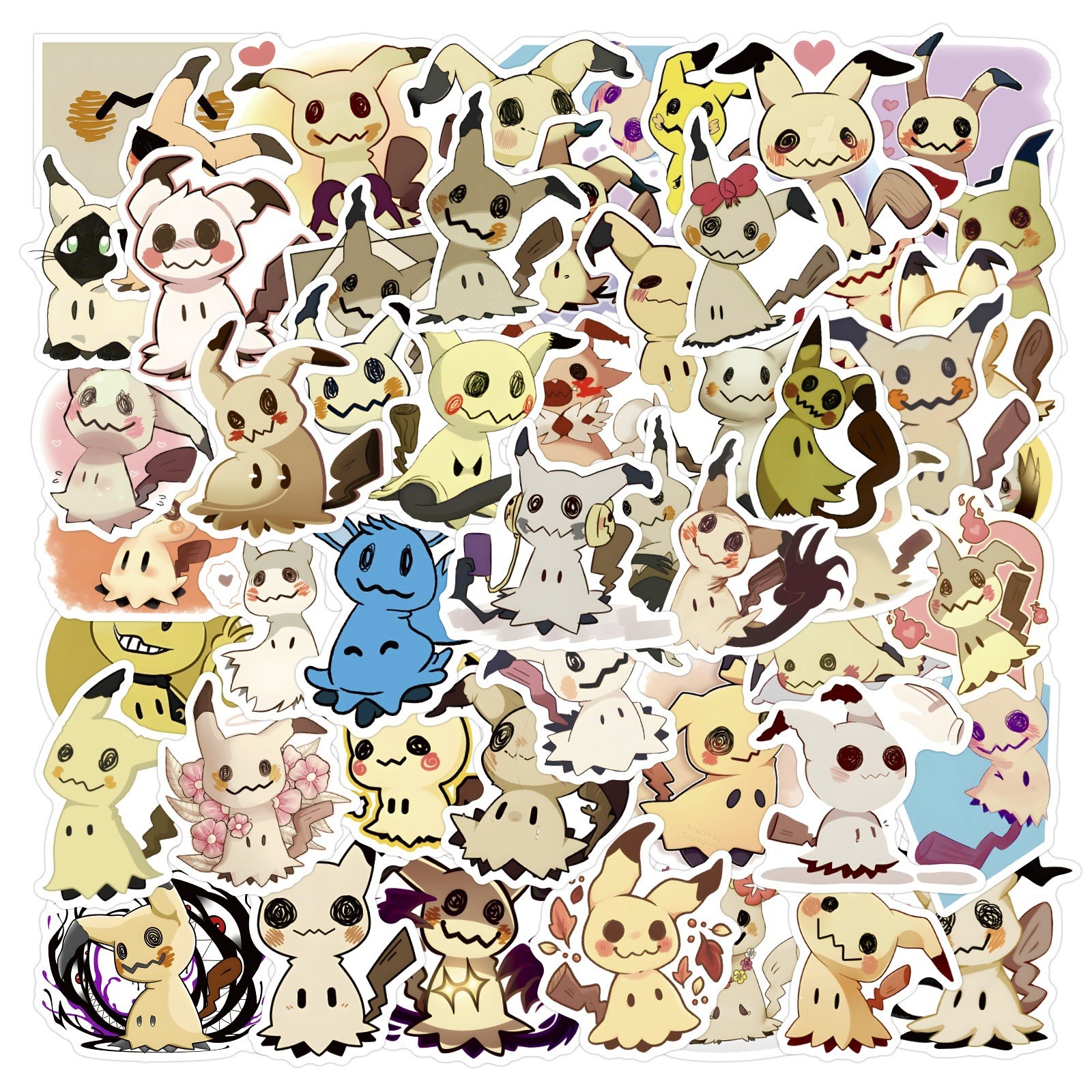 Mimikyu Stickers 55 Pack Pokemon Waterproof - US Seller Mimikyu Stickers 55 Pack Pokemon Waterproof - US Seller