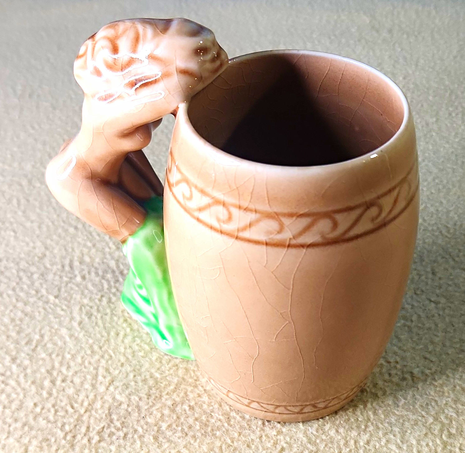Vintage Ceramic Dorothy Kindell Nudie Barrel Mug Cup Japan Vintage Ceramic Dorothy Kindell Nudie Barrel Mug Cup Japan