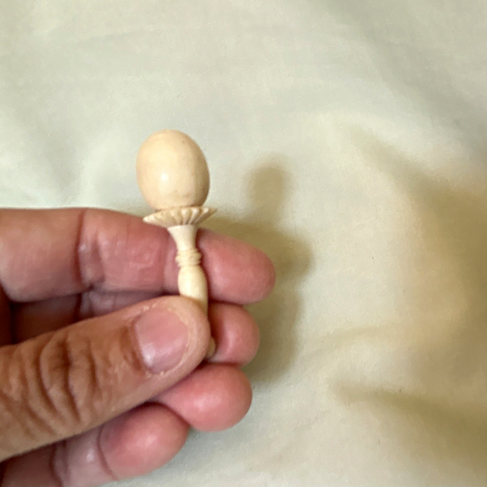 Vintage Victorian Tiny Talc Container - Handle Unscrews Vintage Victorian Tiny Talc Container - Handle Unscrews