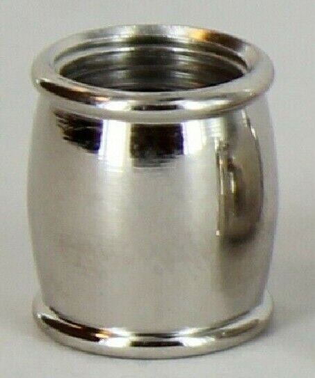  1/8ips Female Threaded 7/16in x 1/2in Barrel Coupling /Neck Nickel Plated #GB39