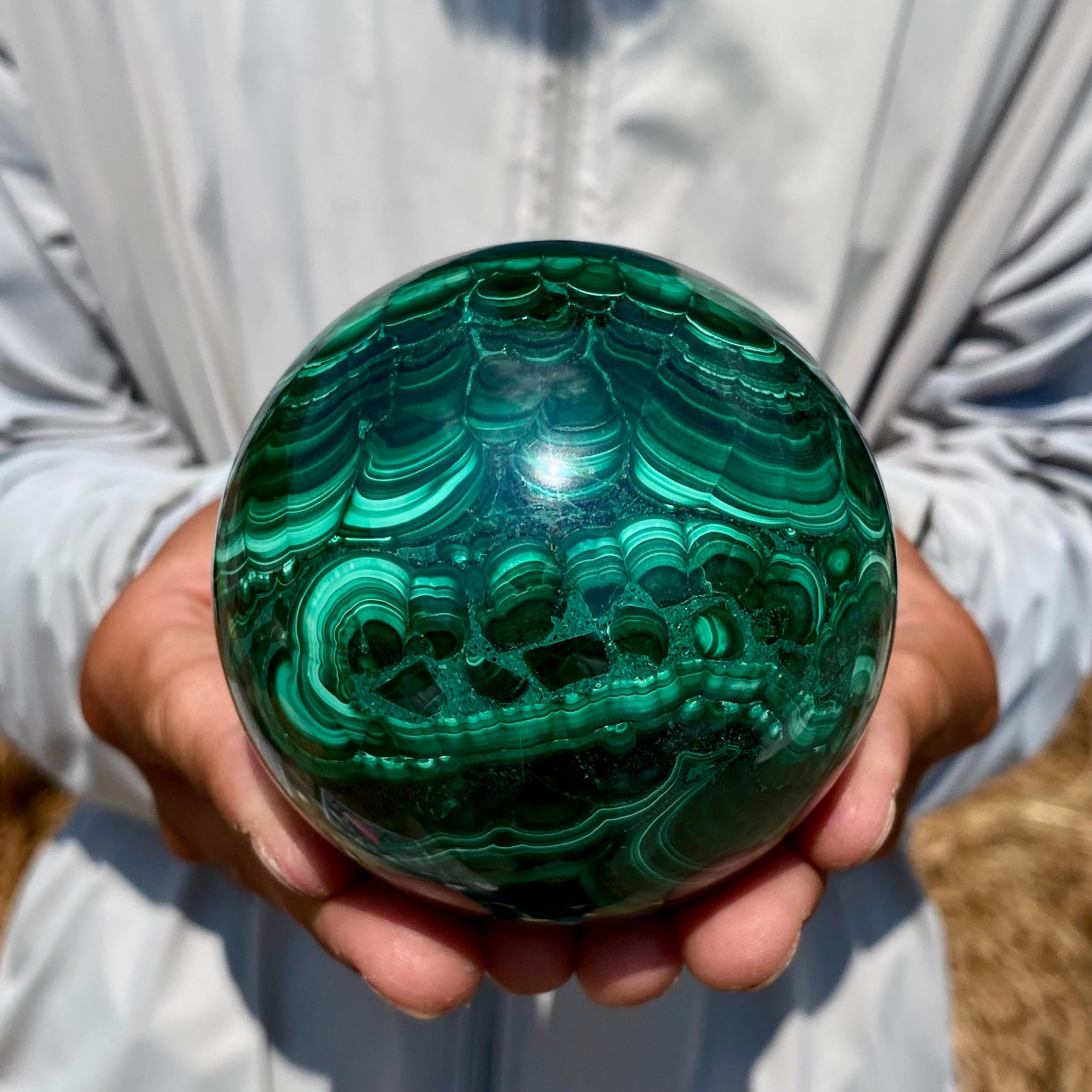 2.07LB Rare Natural Malachite quartz hand Carved sphere Crystal Healing 2.07LB Rare Natural Malachite quartz hand Carved sphere Crystal Healing