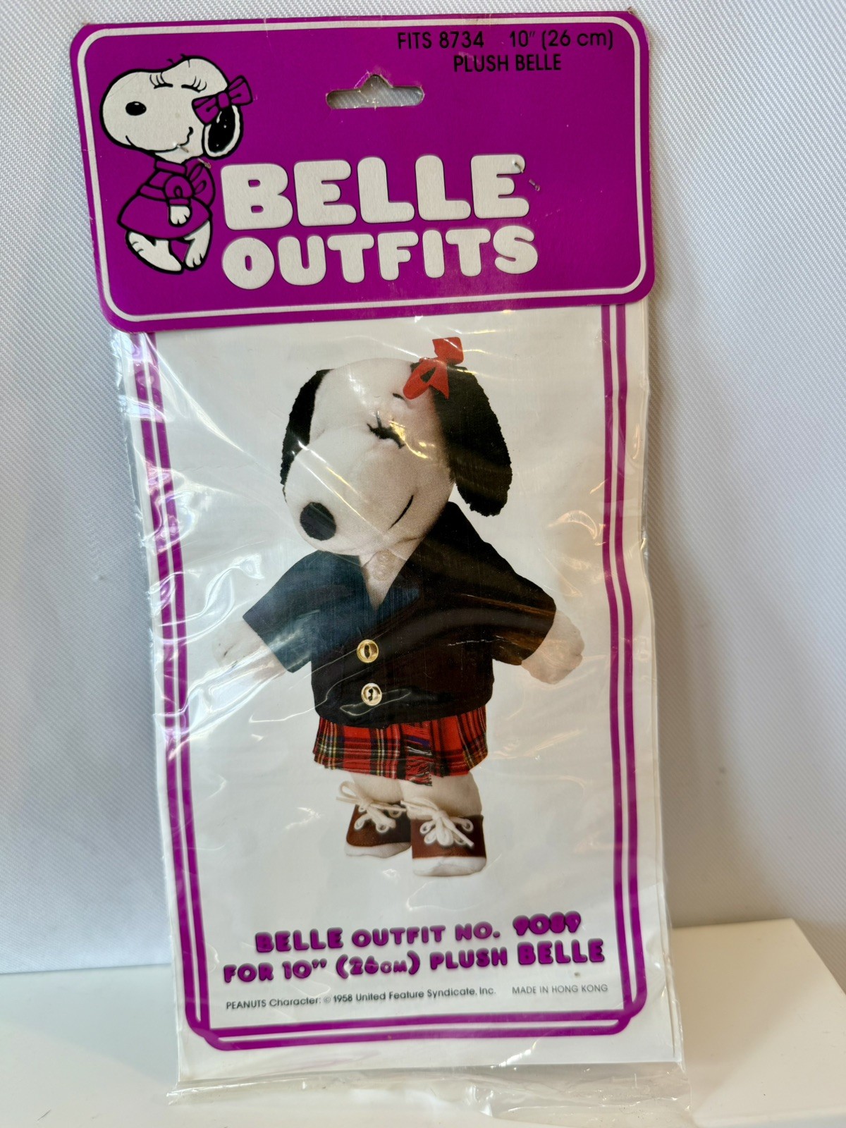 Vtg Peanuts Belle Outfits Clothing for 10” Plush Costume No. 9089 New Old Stock Vtg Peanuts Belle Outfits Clothing for 10” Plush Costume No. 9089 New Old Stock
