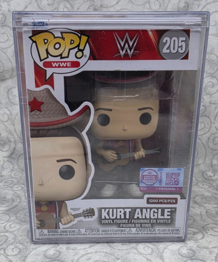 Funko Pop WWE Kurt Angle #205 1200 Pieces Fanatics Exclusive - New in Protector Funko Pop WWE Kurt Angle #205 1200 Pieces Fanatics Exclusive - New in Protector