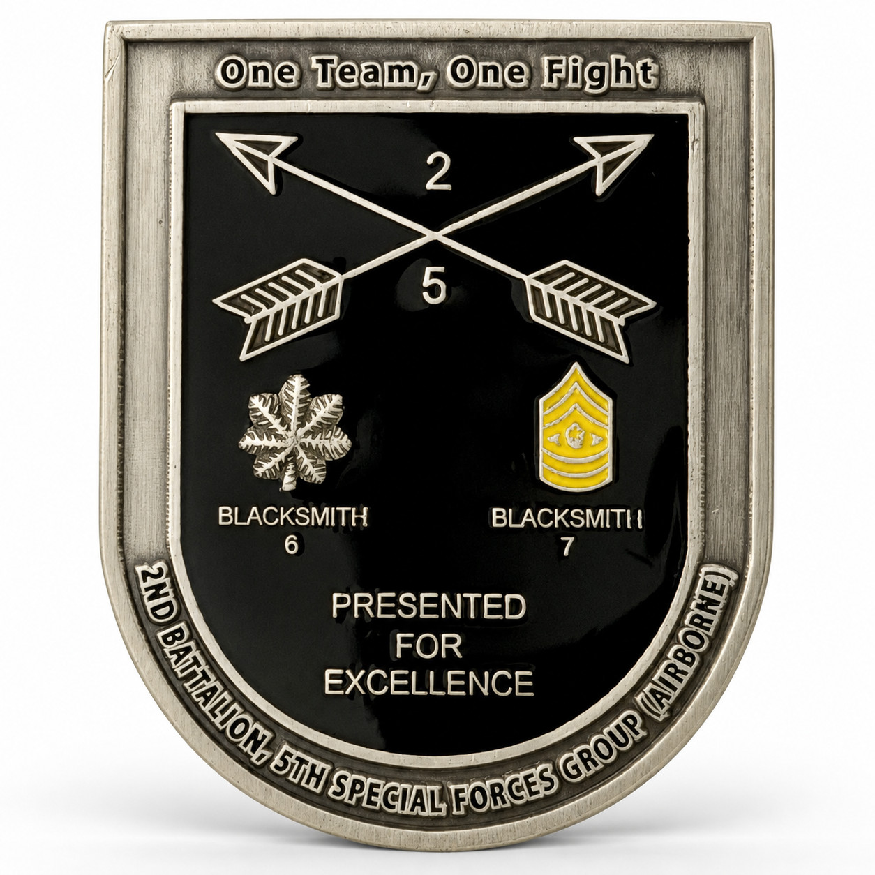 5th Special Forces Group 2nd BN Blacksmith 6 7 CSM Commander Challenge Coin 5th Special Forces Group 2nd BN Blacksmith 6 7 CSM Commander Challenge Coin
