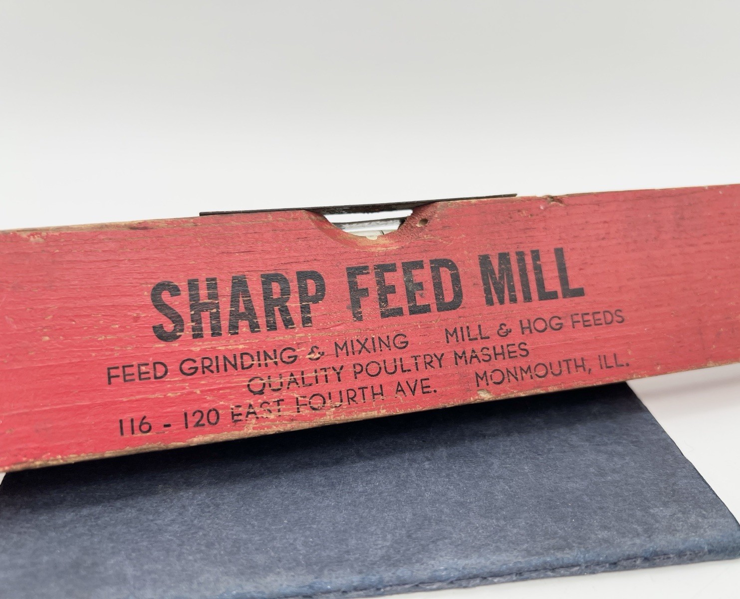 Vintage 40s Sharp Feed Mill Advertising Wood Level Monmouth IL Farm Feed Poultry Vintage 40s Sharp Feed Mill Advertising Wood Level Monmouth IL Farm Feed Poultry