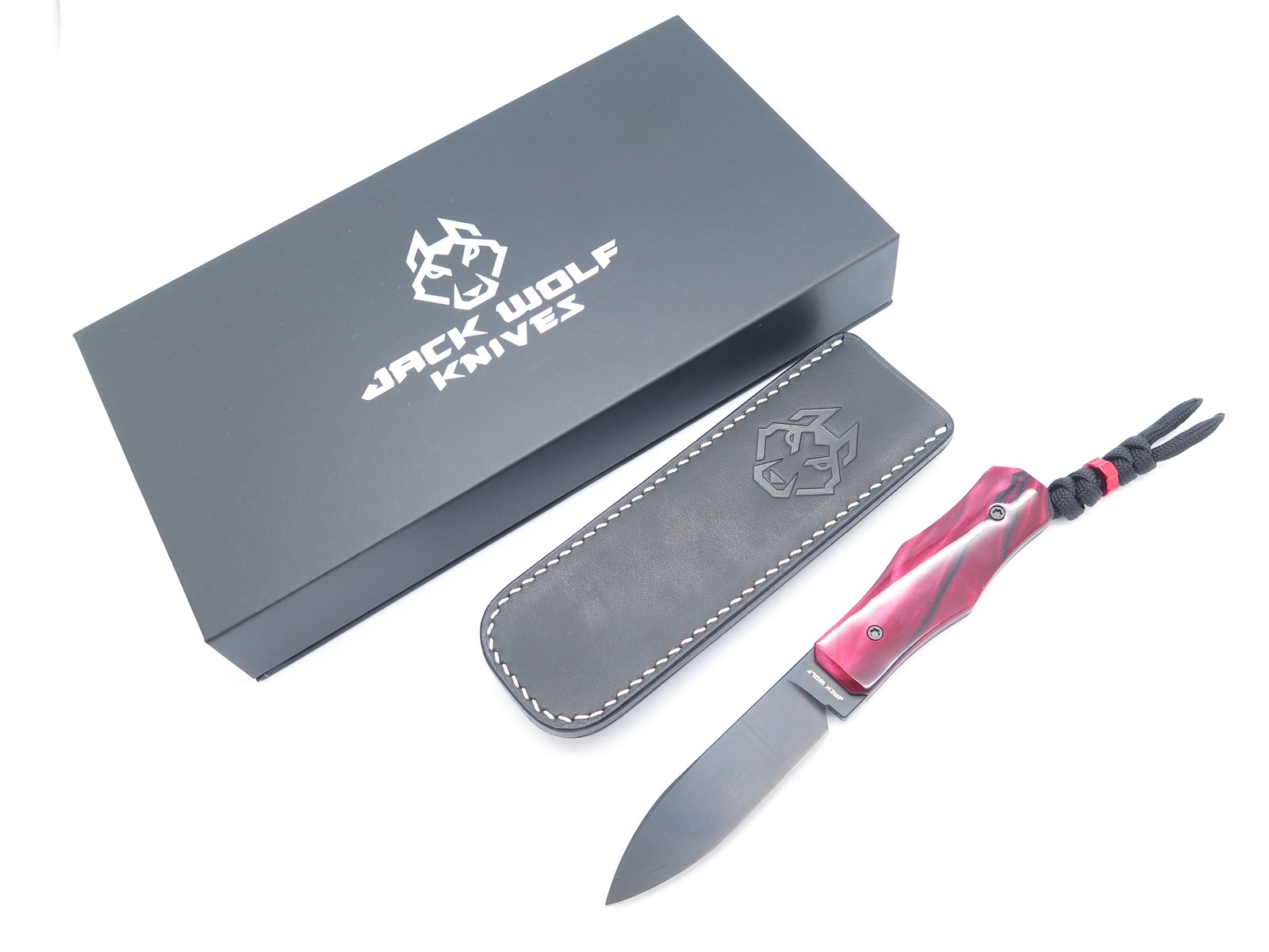 Jack Wolf Vampire Fixedc Kirinite True Blood Red Fixed Blade Knife & Sheath Jack Wolf Vampire Fixedc Kirinite True Blood Red Fixed Blade Knife & Sheath