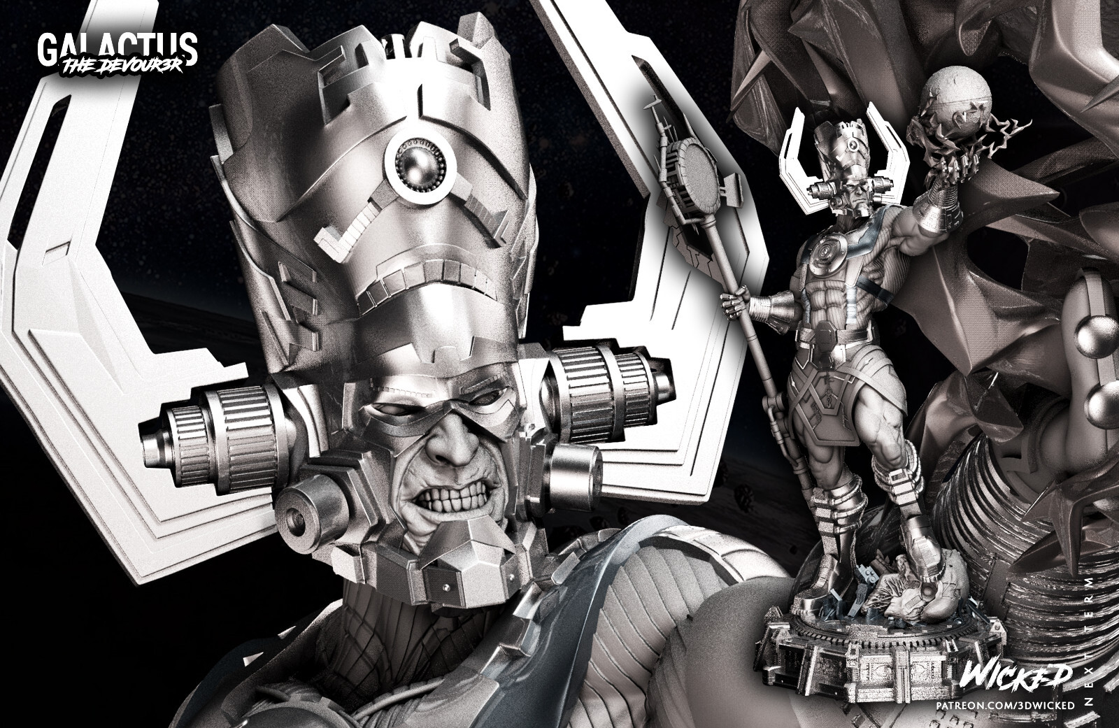 Galactus Resin Sculpture Statue Model Kit Fantastic Four Unpainted/Unassembled Galactus Resin Sculpture Statue Model Kit Fantastic Four Unpainted/Unassembled