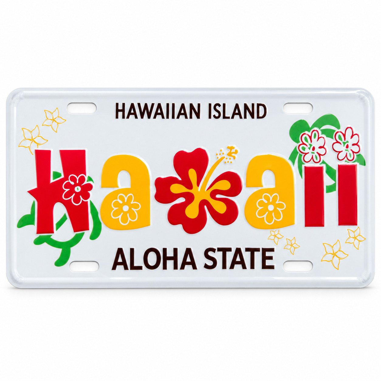 Hawaiian Island Aloha State Decorative License Plate Hawaii Hibiscus 12x6 Hawaiian Island Aloha State Decorative License Plate Hawaii Hibiscus 12x6