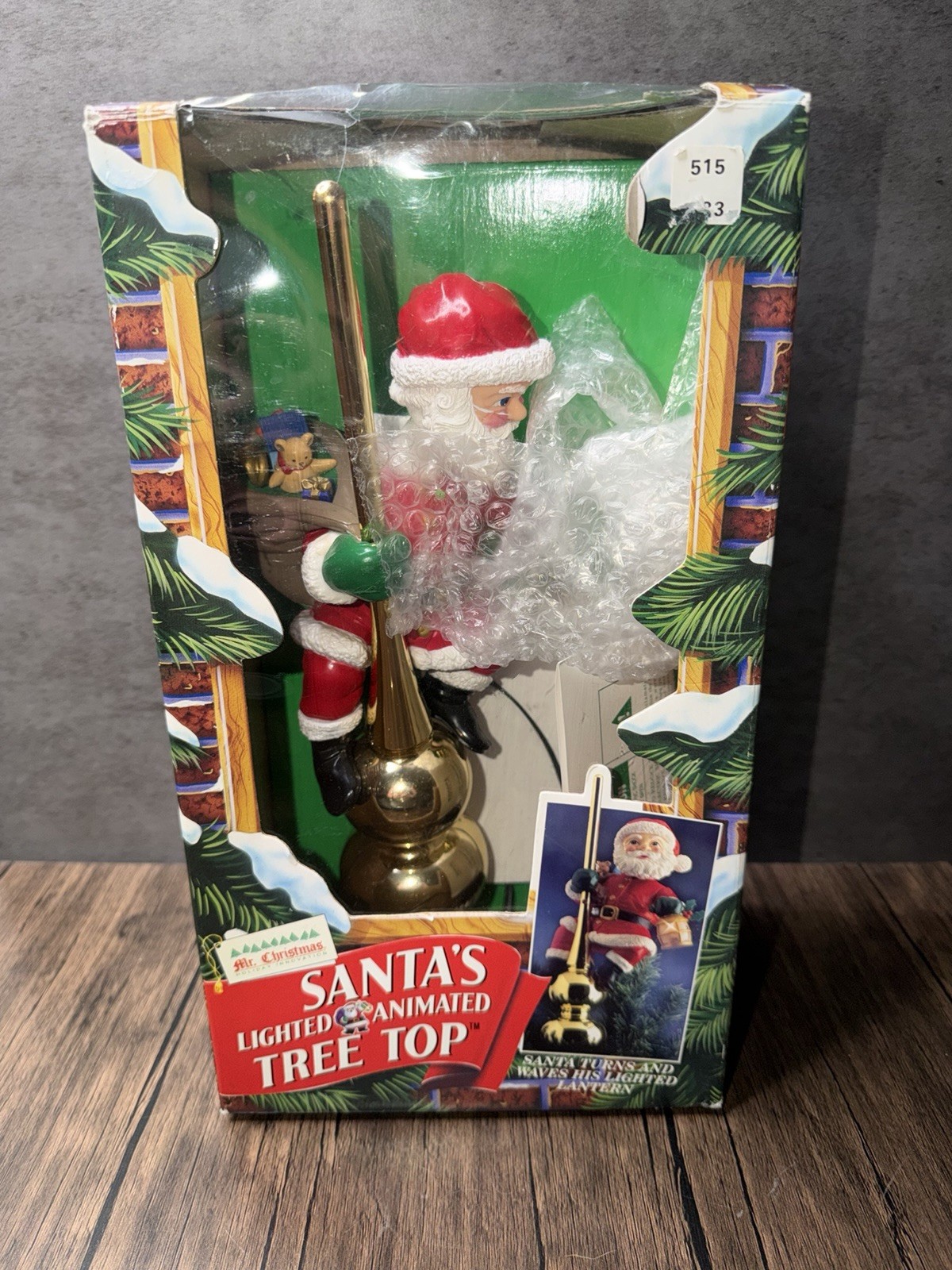 Vintage Mr. Christmas Santa Claus Lighted Animated Tree Topper 1994 Tested Works Vintage Mr. Christmas Santa Claus Lighted Animated Tree Topper 1994 Tested Works