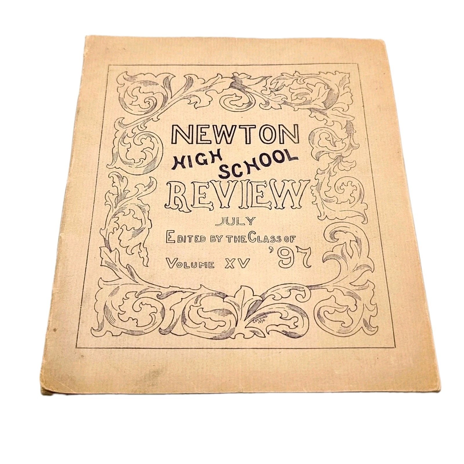 Antique 1897 Newton High School Review Massachusetts History Vol XV July Scarce Antique 1897 Newton High School Review Massachusetts History Vol XV July Scarce