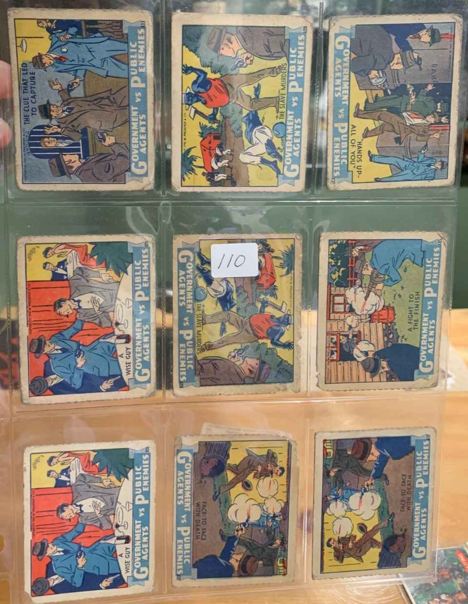 Rare (9) 1936 R61 Government Agents vs. Public Enemies Card Lot Low Grade Rare (9) 1936 R61 Government Agents vs. Public Enemies Card Lot Low Grade