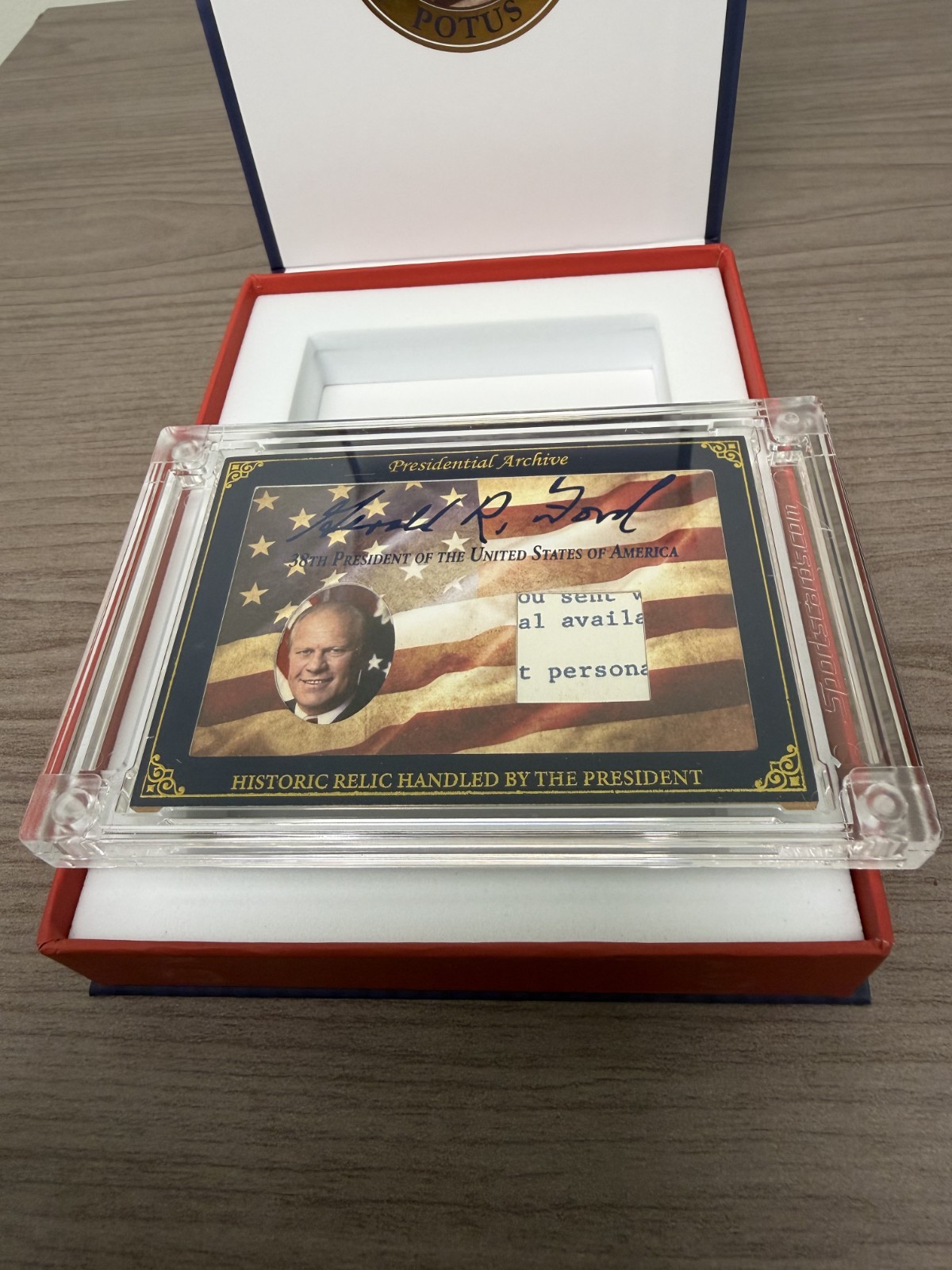 2025 A Word From POTUS Gerald Ford Relic Handled By The President /49 RARE Blue 2025 A Word From POTUS Gerald Ford Relic Handled By The President /49 RARE Blue