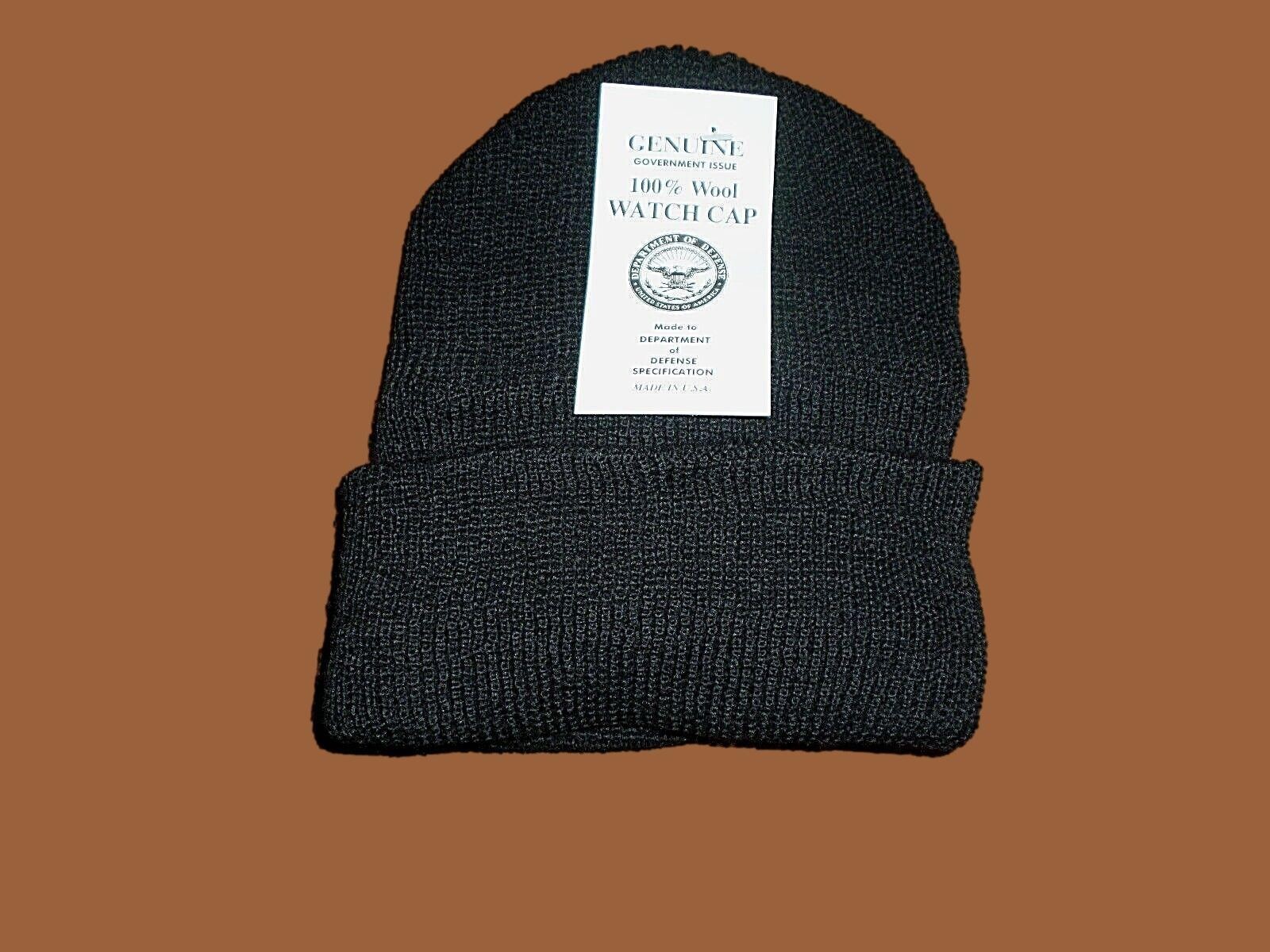 NEW GENUINE MILITARY WATCH CAP BLACK 100% WOOL 2 PLY U.S.A MADE BEANIE NEW GENUINE MILITARY WATCH CAP BLACK 100% WOOL 2 PLY U.S.A MADE BEANIE