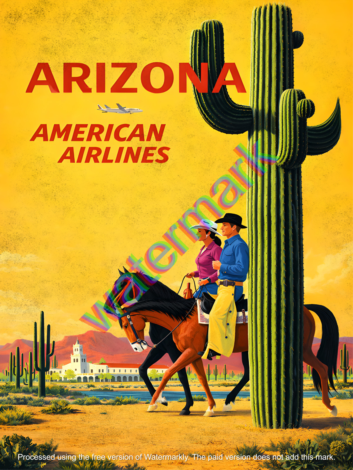 Arizona American Airlines Sign 9" x 12" or 12" x 16"