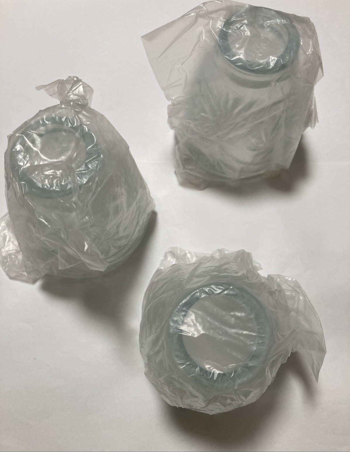 Montgomery Ward 43579  Clear Pressed Glass Ceiling Fan Shades – Lot of 3 unused
