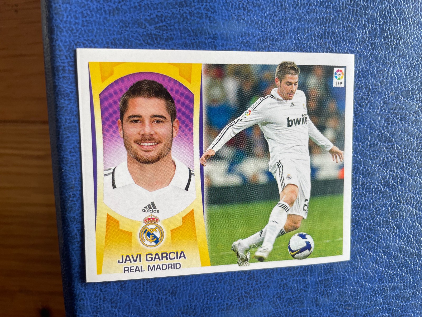 PANINI ESTE LIGA 2009/10 REAL MADRID JAVI GARCIA 10B VELINA ORIGINAL NEW