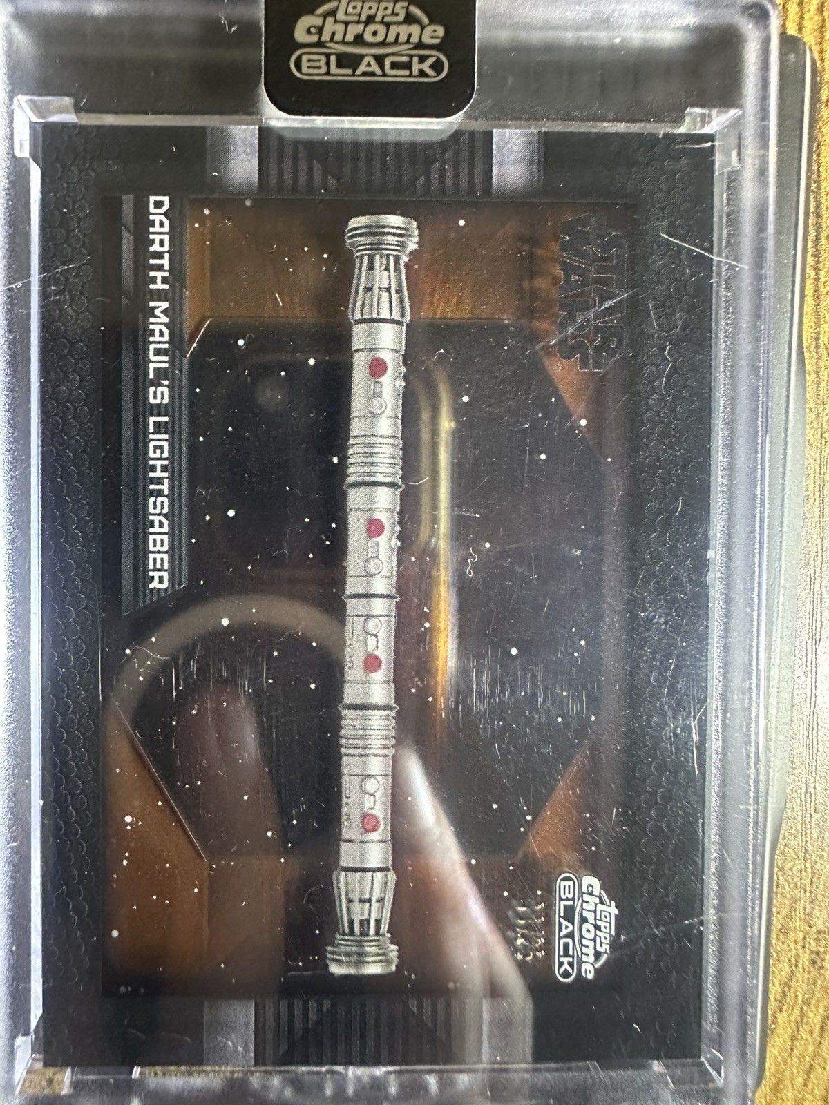 Darth Maul's Lightsaber Topps Chrome Black 11/25 Star Wars Darth Maul's Lightsaber Topps Chrome Black 11/25 Star Wars