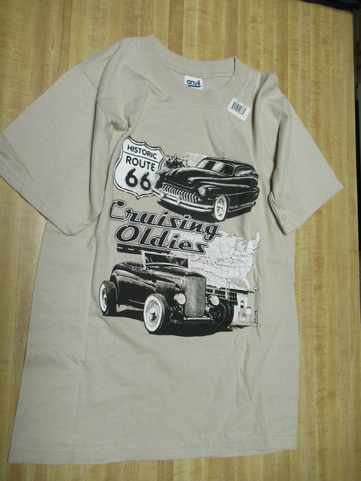 Route 66 t- shirt new Mercury Lead Sled & 32 Ford HighBoy Roadster small nwt 