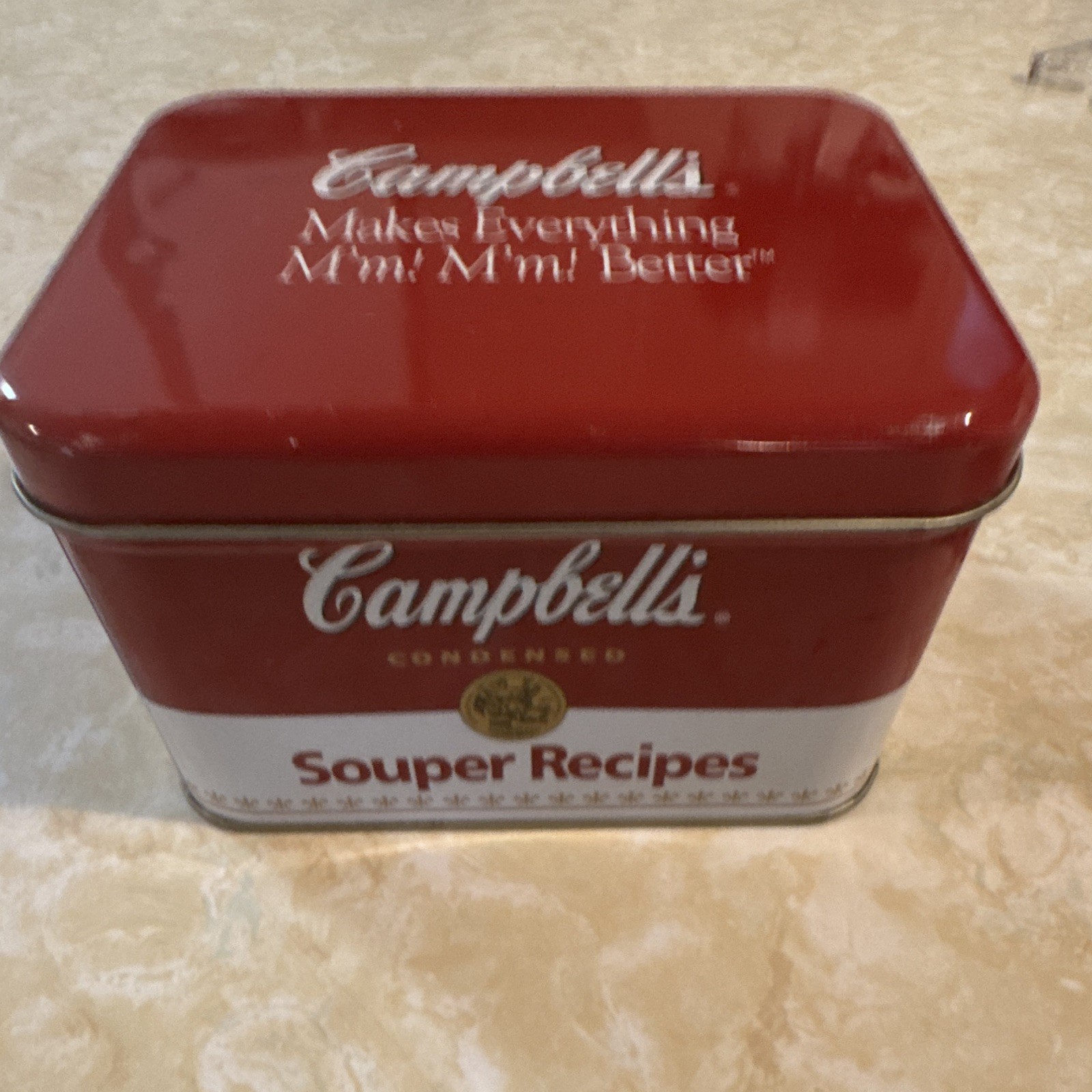Vintage Campbell’s Souper Recipe box with cards Vintage Campbell’s Souper Recipe box with cards