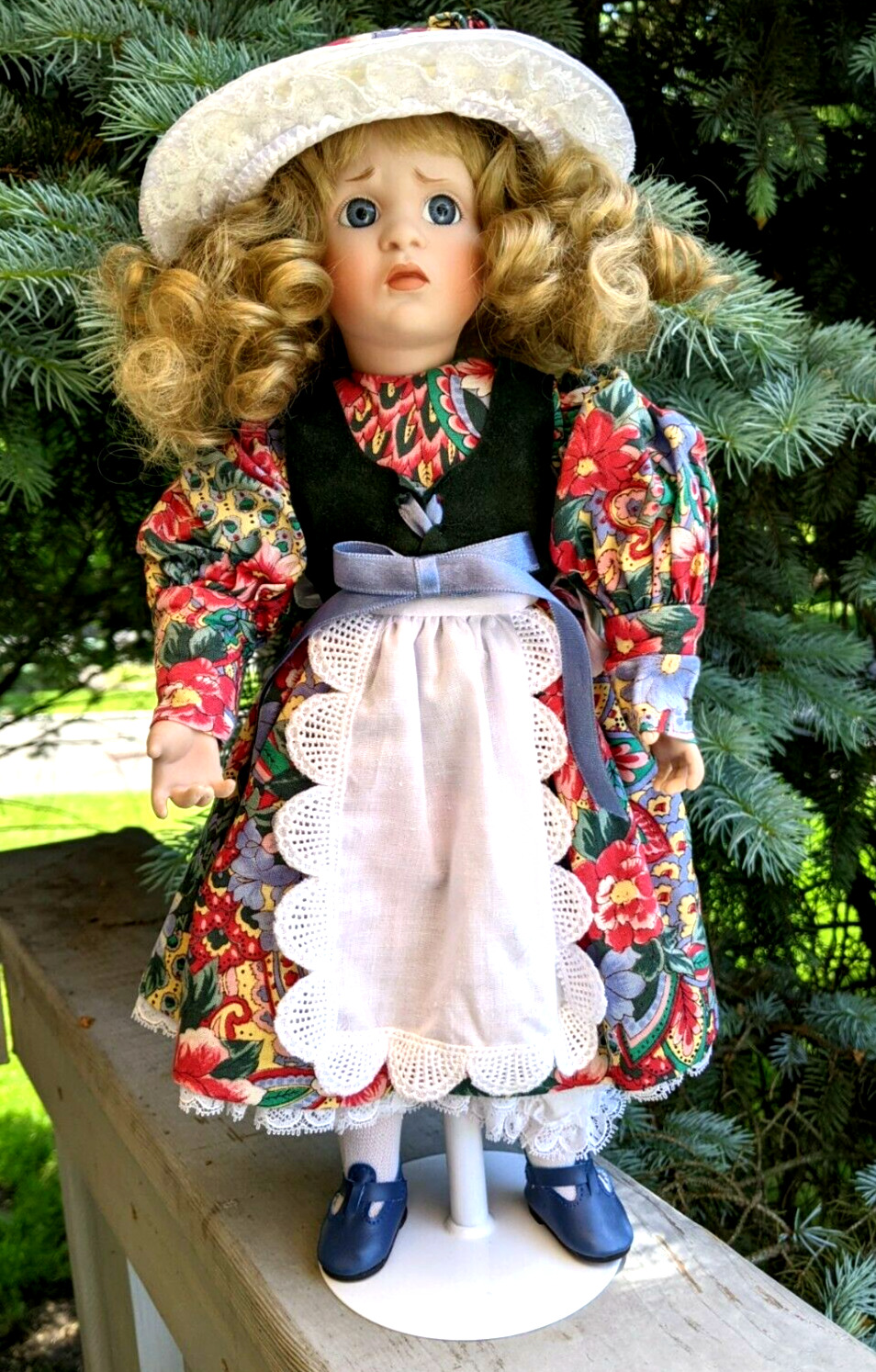VTG 1994 ASHTON DRAKE MARY MARY QUITE CONTRARY Wendy Lawton Porcelain Doll 15\