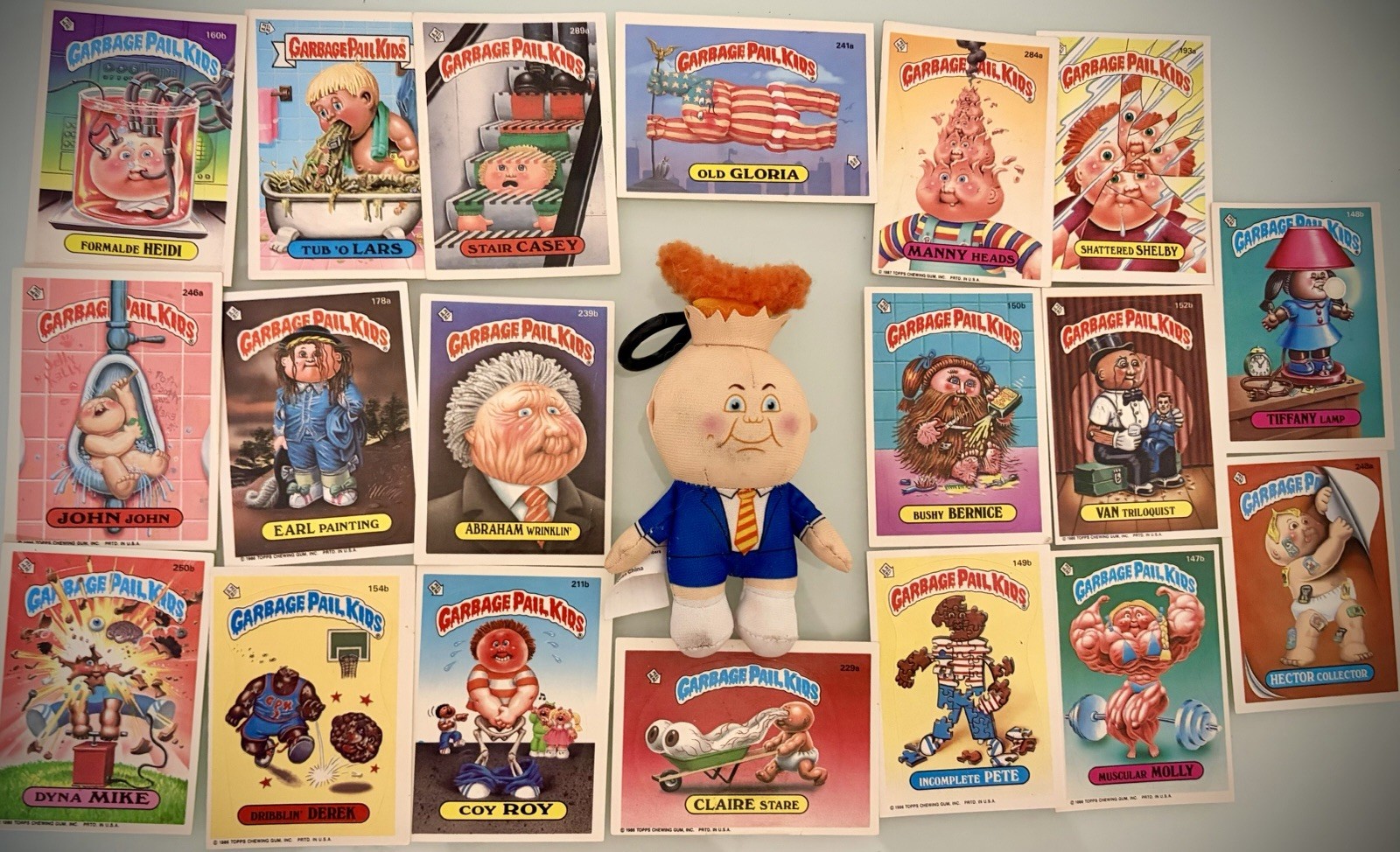 Vintage Garbage Pail Kids GPK Lot 19 Cards + Plush 1986 1987 Topps Vintage Garbage Pail Kids GPK Lot 19 Cards + Plush 1986 1987 Topps