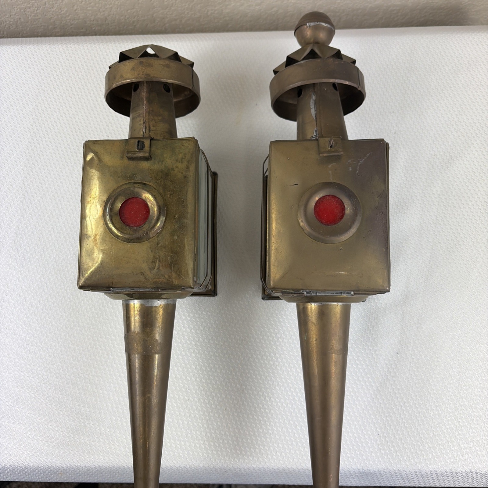 Atq Brass Beveled Glass Buggy Carriage Oil Lamp Lantern Coach Light 1880's Atq Brass Beveled Glass Buggy Carriage Oil Lamp Lantern Coach Light 1880's