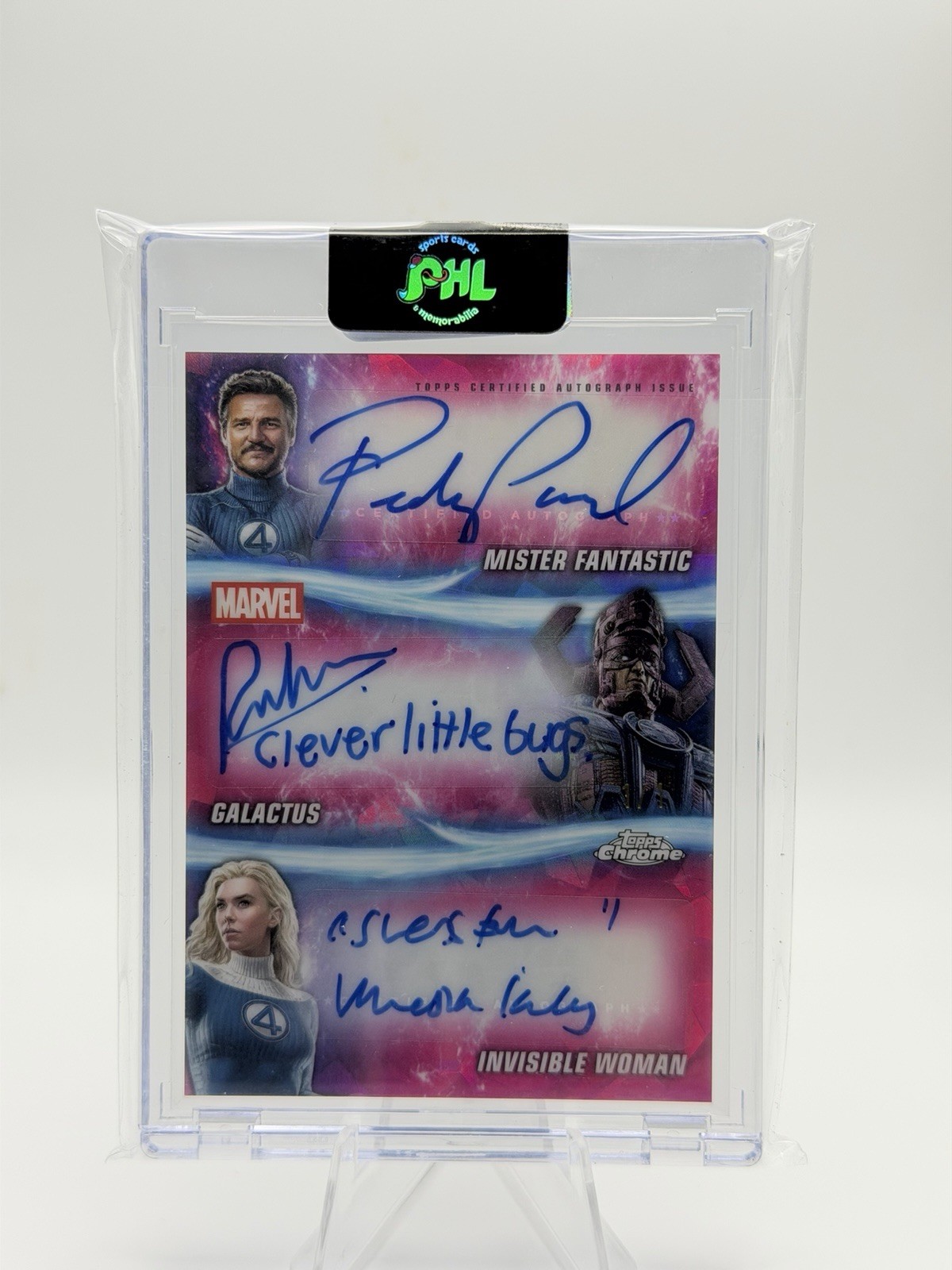 2025 Topps Marvel Studios Sapphire Fantastic Four Triple Auto 1/1 TA-PIK 2025 Topps Marvel Studios Sapphire Fantastic Four Triple Auto 1/1 TA-PIK