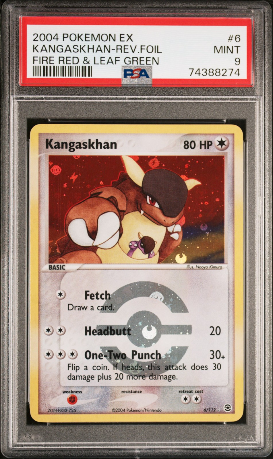 Pokemon Kangaskhan 6/112 - EX FireRed & LeafGreen Reverse Holo - PSA 9 MINT