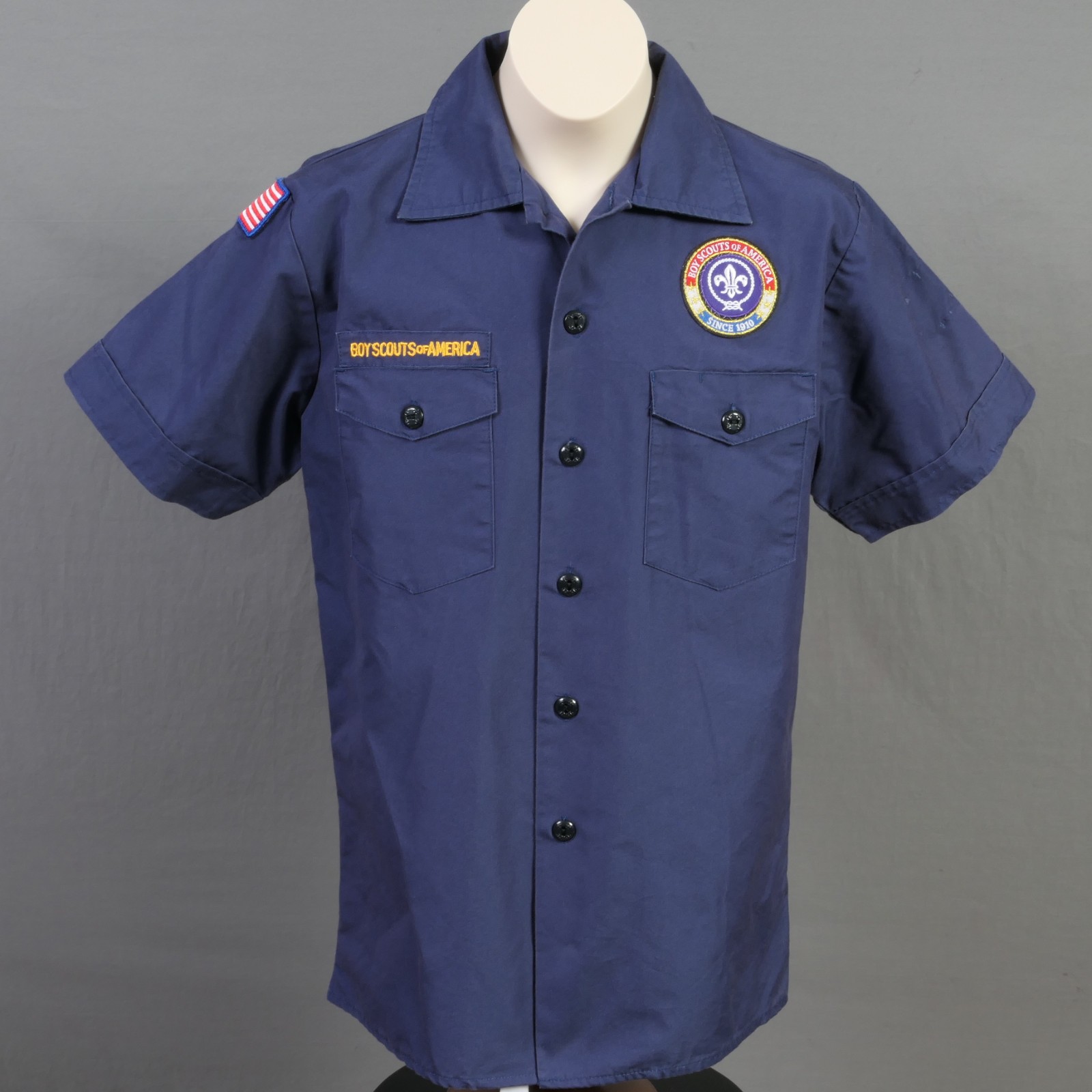 Boys Large Official BSA Boy Scout Cub Scout Short Sleeve Shirt ~ Blue -0549 Boys Large Official BSA Boy Scout Cub Scout Short Sleeve Shirt ~ Blue -0549