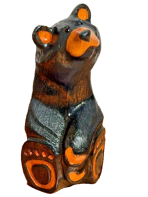 Vtg Big Sky Carvers Bears Wood Carved Jeff Fleming 15" Tall Vtg Big Sky Carvers Bears Wood Carved Jeff Fleming 15" Tall