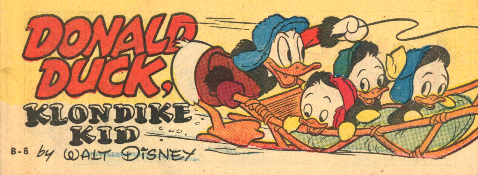 Donald Duck Klondike Kid #8 Walt Disney Wheaties 1950 VF