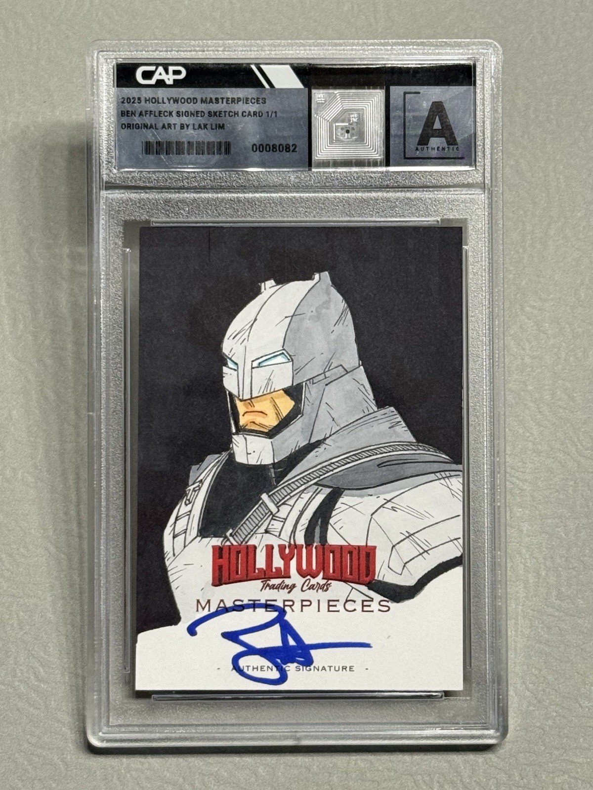 Ben Affleck Signed Batman Card - Hollywood Masterpieces Auto 1/1 Slabbed Beckett