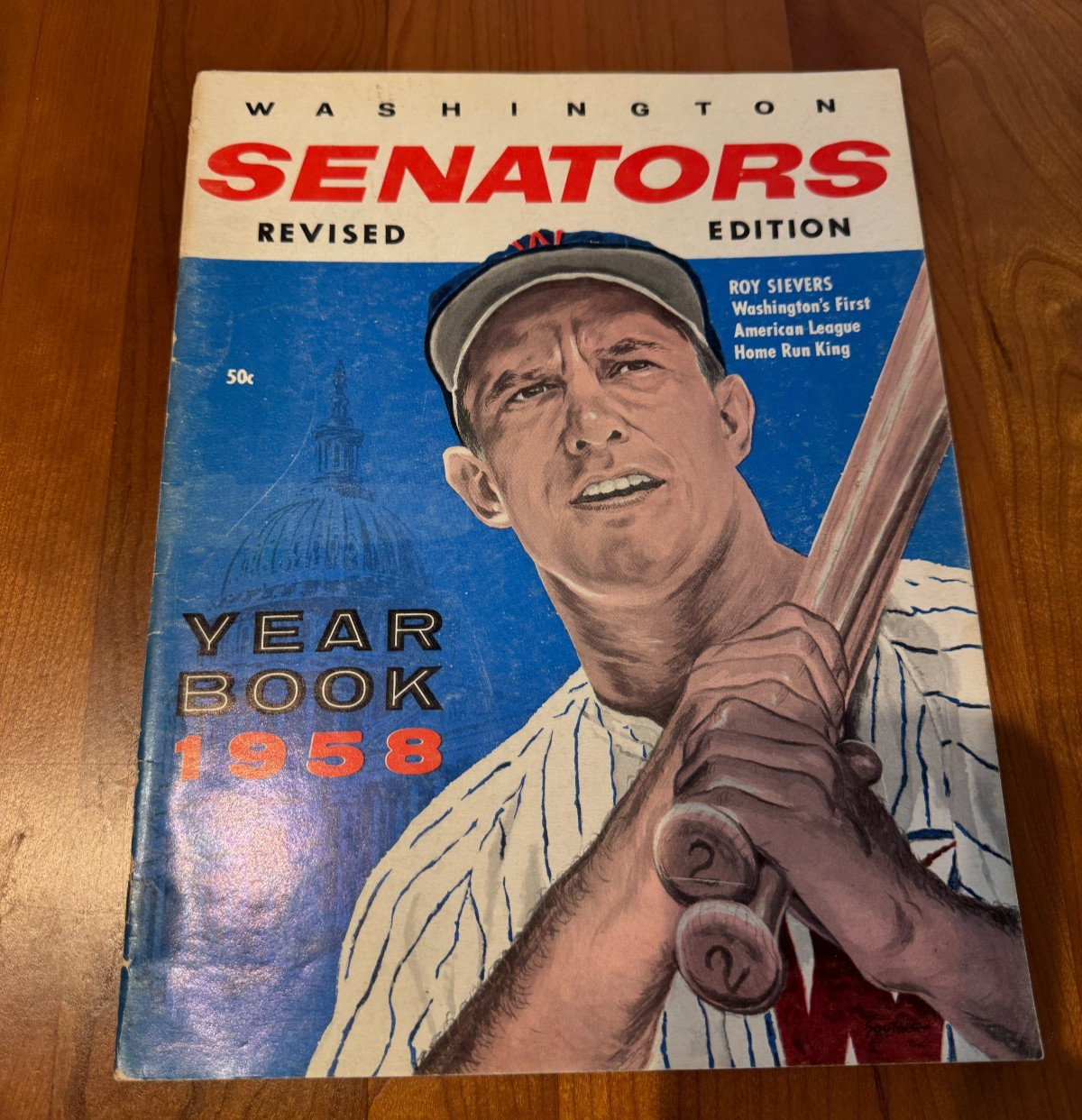 RARE 1958 Washington Senators Revised Baseball Yearbook