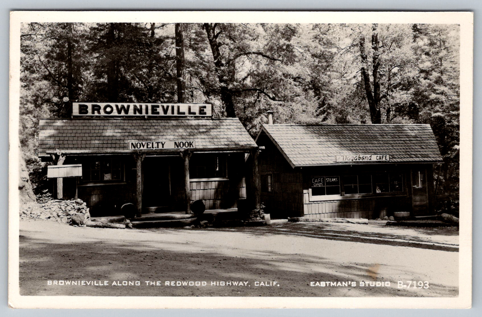 RPPC c1930s Brownieville Redwood Highway Piercy California Defunct Postcard