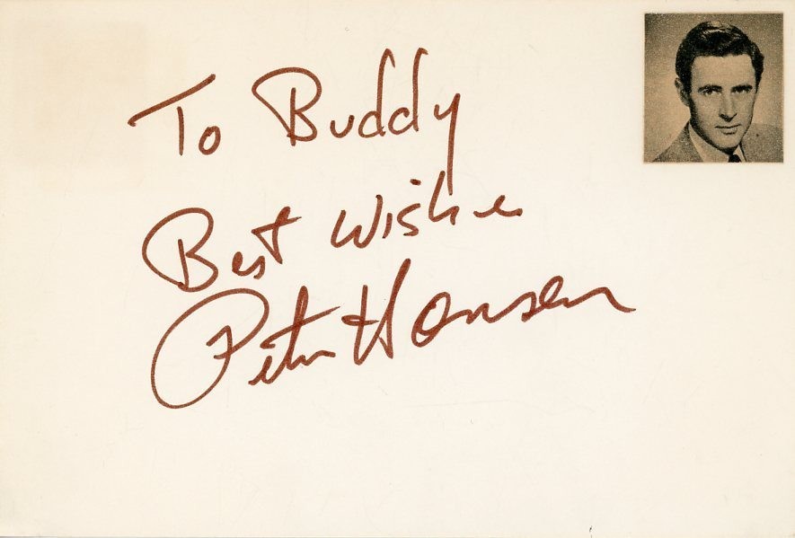 Peter Hansen- Signed Card Peter Hansen- Signed Card