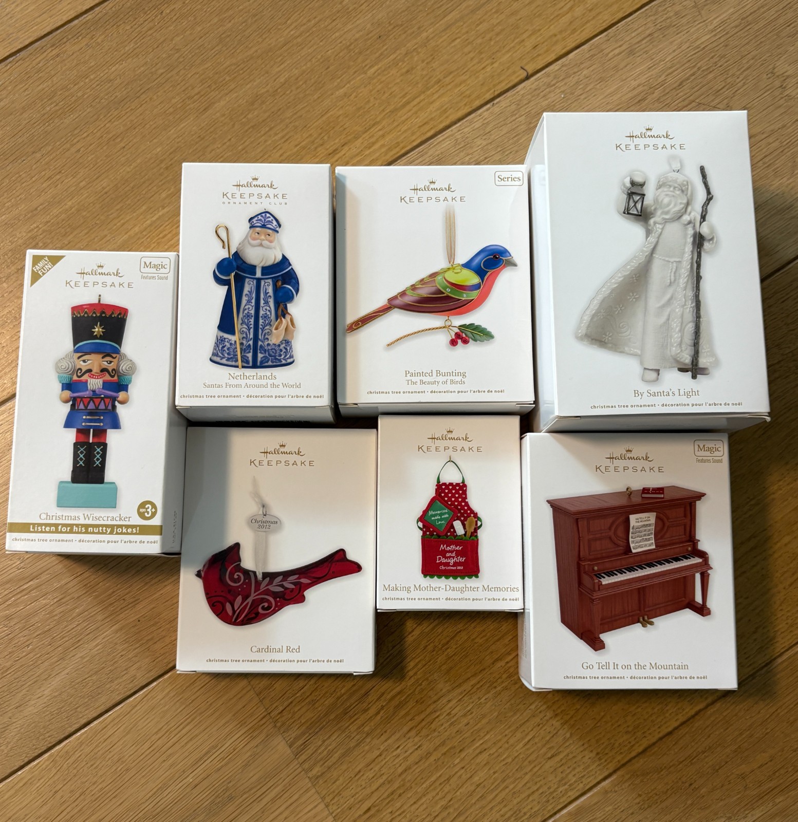Set of 7 Hallmark Keepsake Ornaments from 2012 Set of 7 Hallmark Keepsake Ornaments from 2012