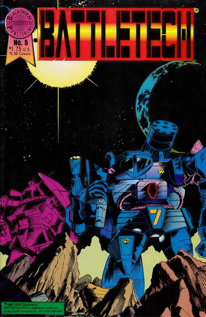 Battletech #5 1988 Blackthorne VF+ Battletech #5 1988 Blackthorne VF+