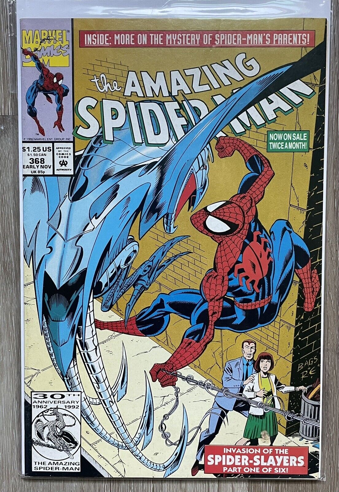 The Amazing Spider-Man #368  Marvel 1992 Mark Bagley Cover