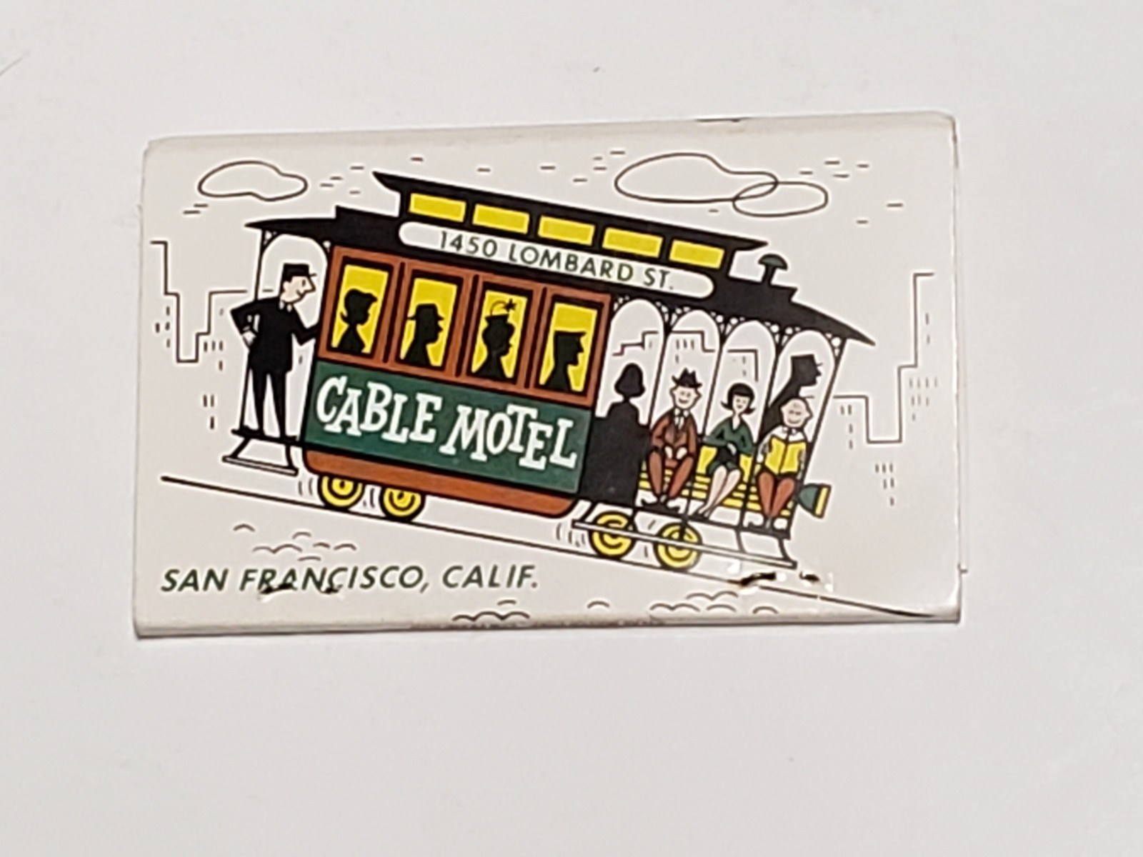 Vtg 1960s Wide Matchbook - CABLE MOTEL Lombard St., San Francisco CA - NEW Vtg 1960s Wide Matchbook - CABLE MOTEL Lombard St., San Francisco CA - NEW