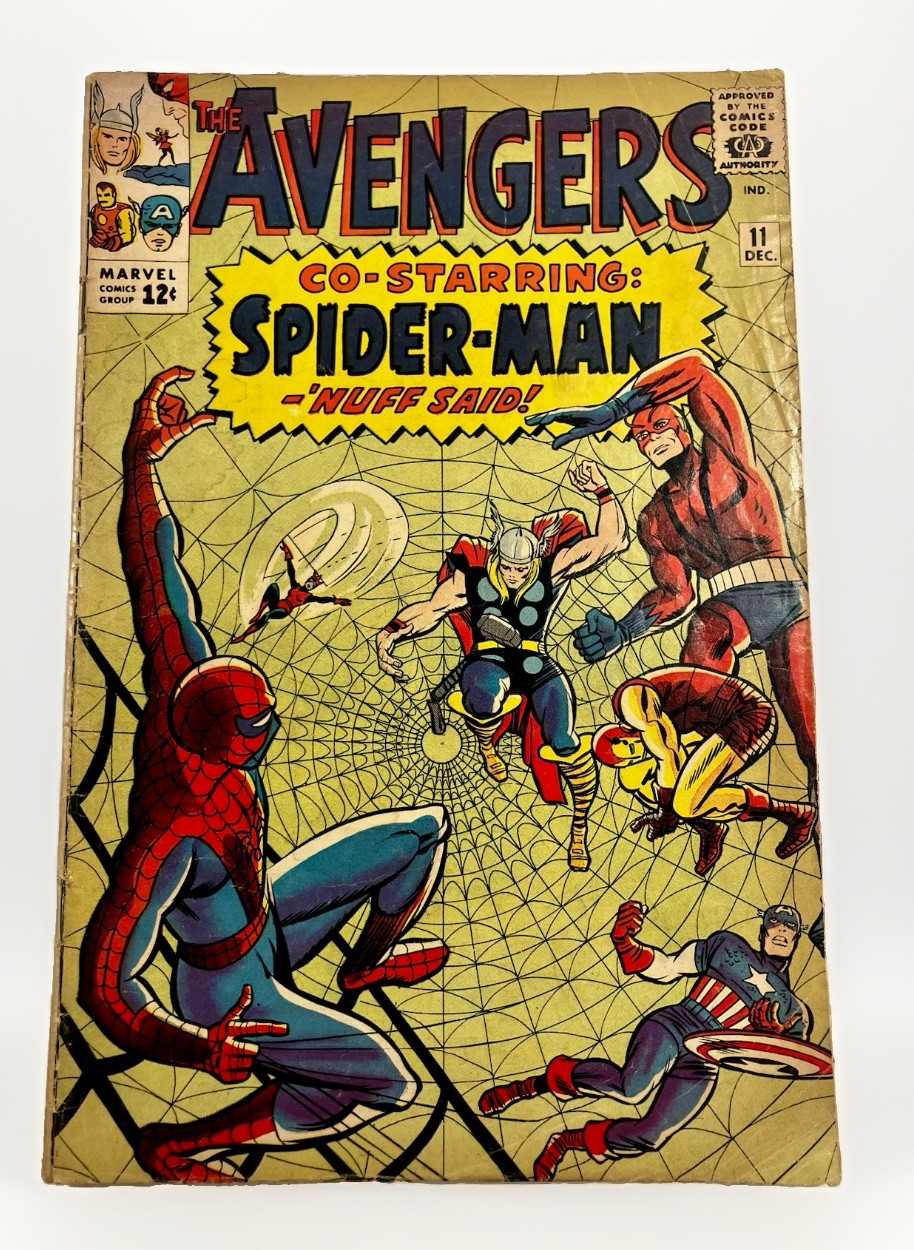 The Avengers #11 (Marvel Comics December 1964) 1ST Meeting Spider-Man & Avengers The Avengers #11 (Marvel Comics December 1964) 1ST Meeting Spider-Man & Avengers