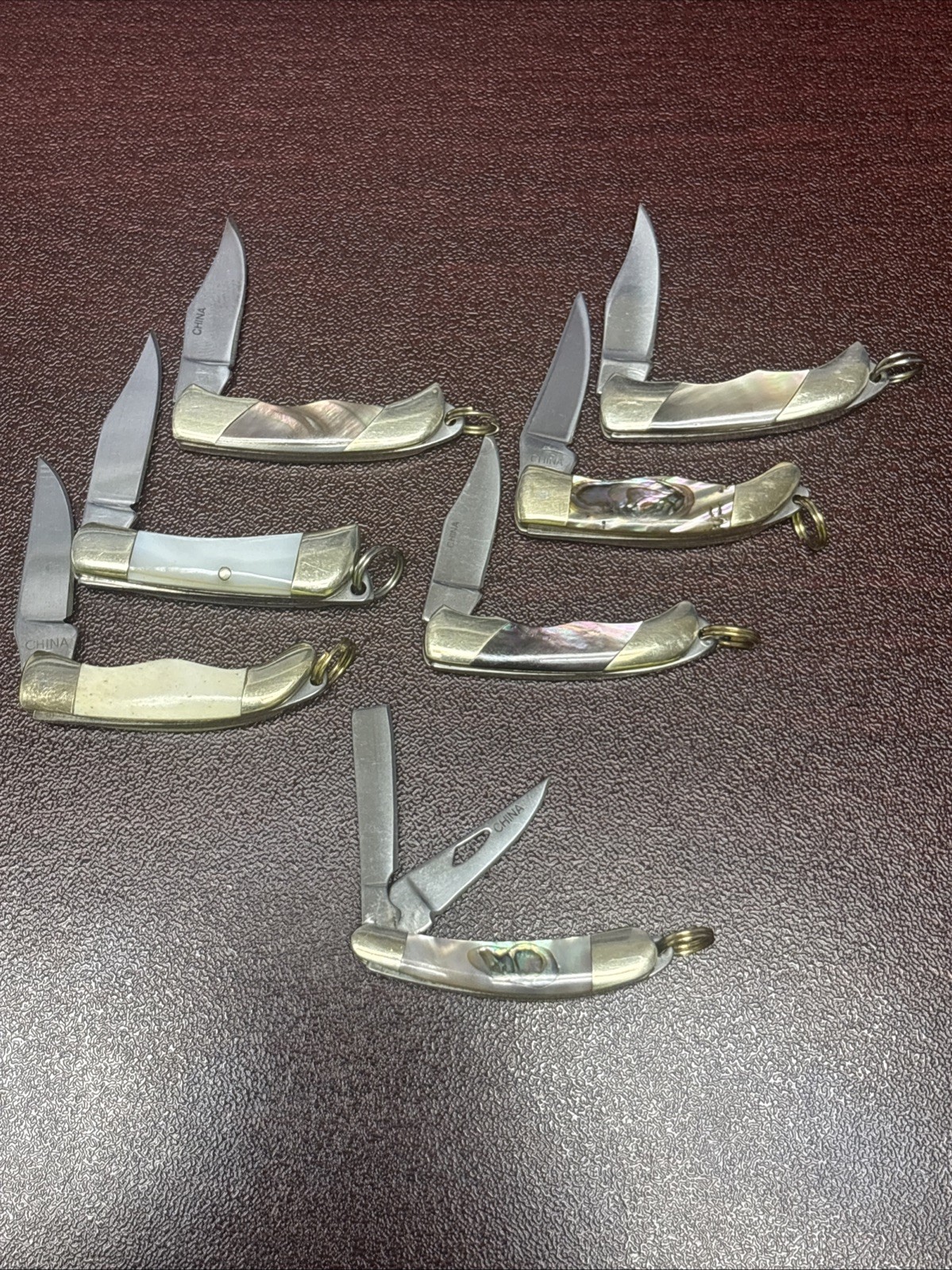 Lot Of 7 Small Keychain Knives , Rough Rider And NC