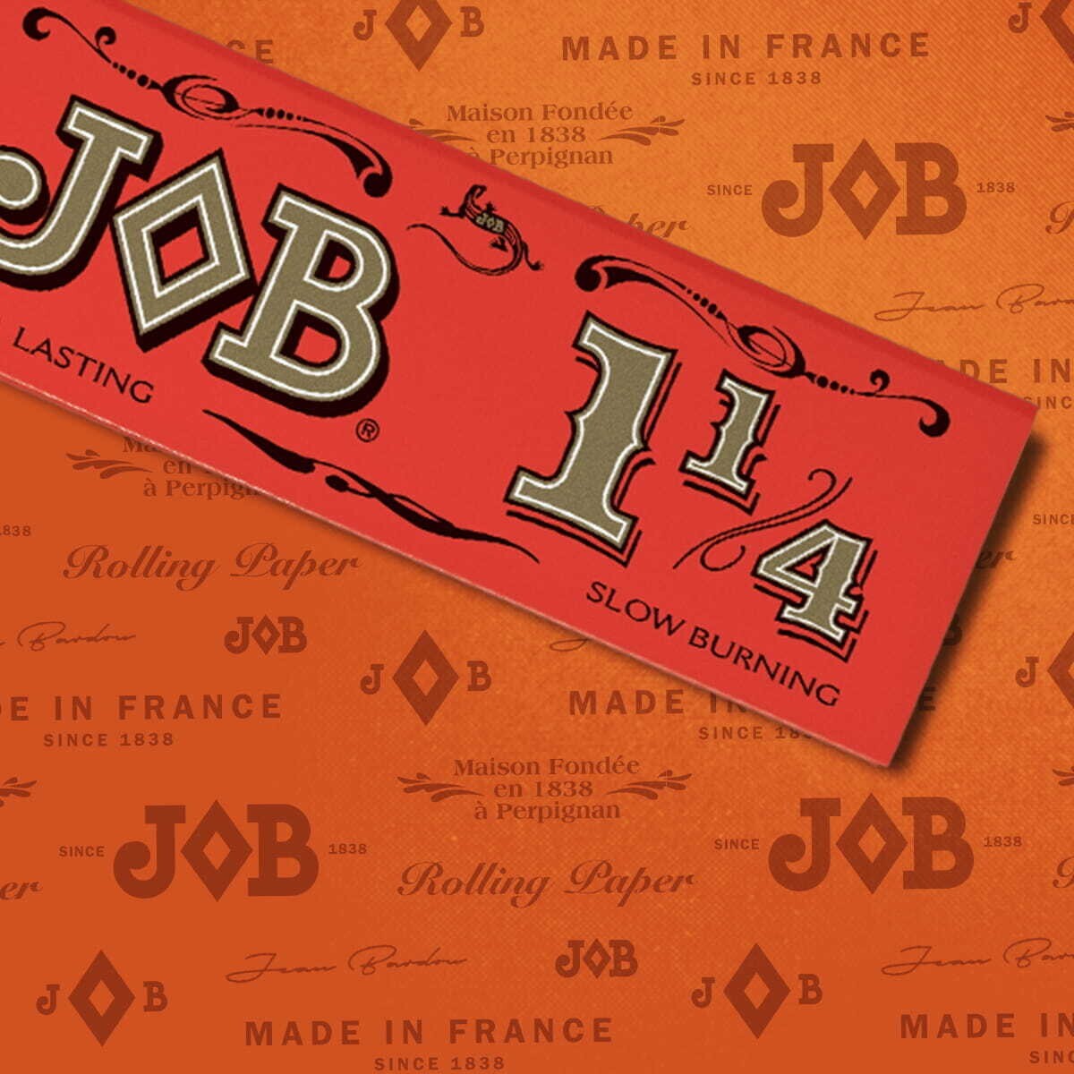 JOB ORANGE 1 1/4 SLOW BURNING CIGARETTE ROLLING PAPERS 1.25 🔥 24 BOOKS 🔥 1 BOX JOB ORANGE 1 1/4 SLOW BURNING CIGARETTE ROLLING PAPERS 1.25 🔥 24 BOOKS 🔥 1 BOX