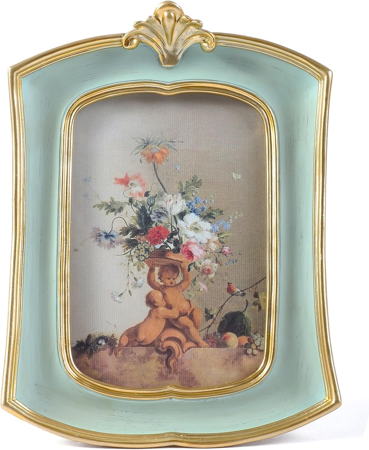 Vintage Picture Frame 4X6 Antique Ornate Photo Frame Tabletop and Wall Hanging Vintage Picture Frame 4X6 Antique Ornate Photo Frame Tabletop and Wall Hanging