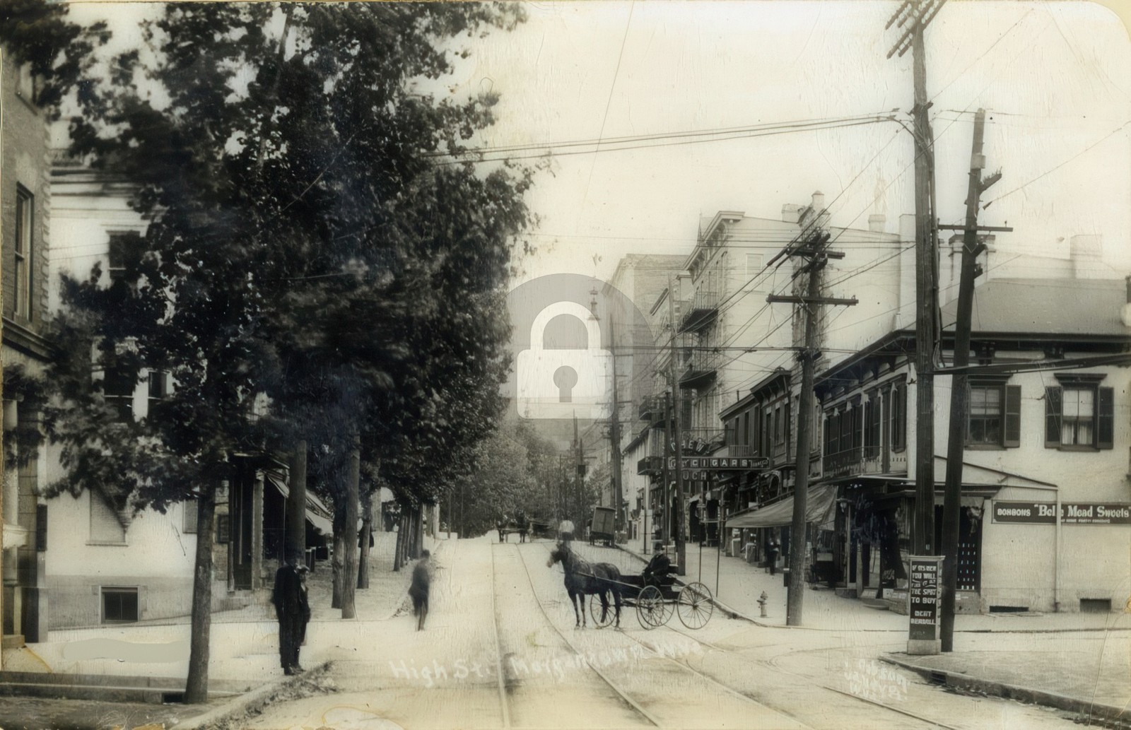High Street, Morgantown, Monongalia County, WV 1 c1910 RPPC Photo Postcard COPY High Street, Morgantown, Monongalia County, WV 1 c1910 RPPC Photo Postcard COPY