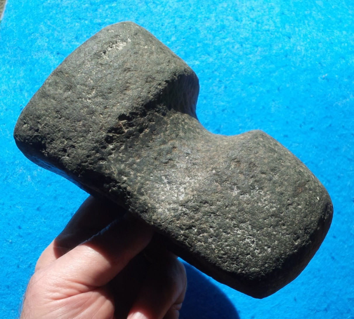 AUTHENTIC INDIAN ARTIFACT RARE 6-1/4" STONE 3/4 GROOVED MAUL COLORADO ARROWHEADS AUTHENTIC INDIAN ARTIFACT RARE 6-1/4" STONE 3/4 GROOVED MAUL COLORADO ARROWHEADS