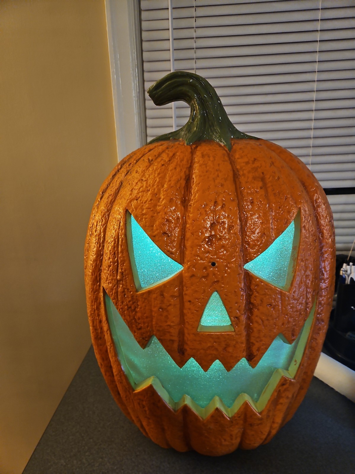  21" Scary Jack-O-Lantern w/Sound - Motion Senser -Tested And Works SPOOKY