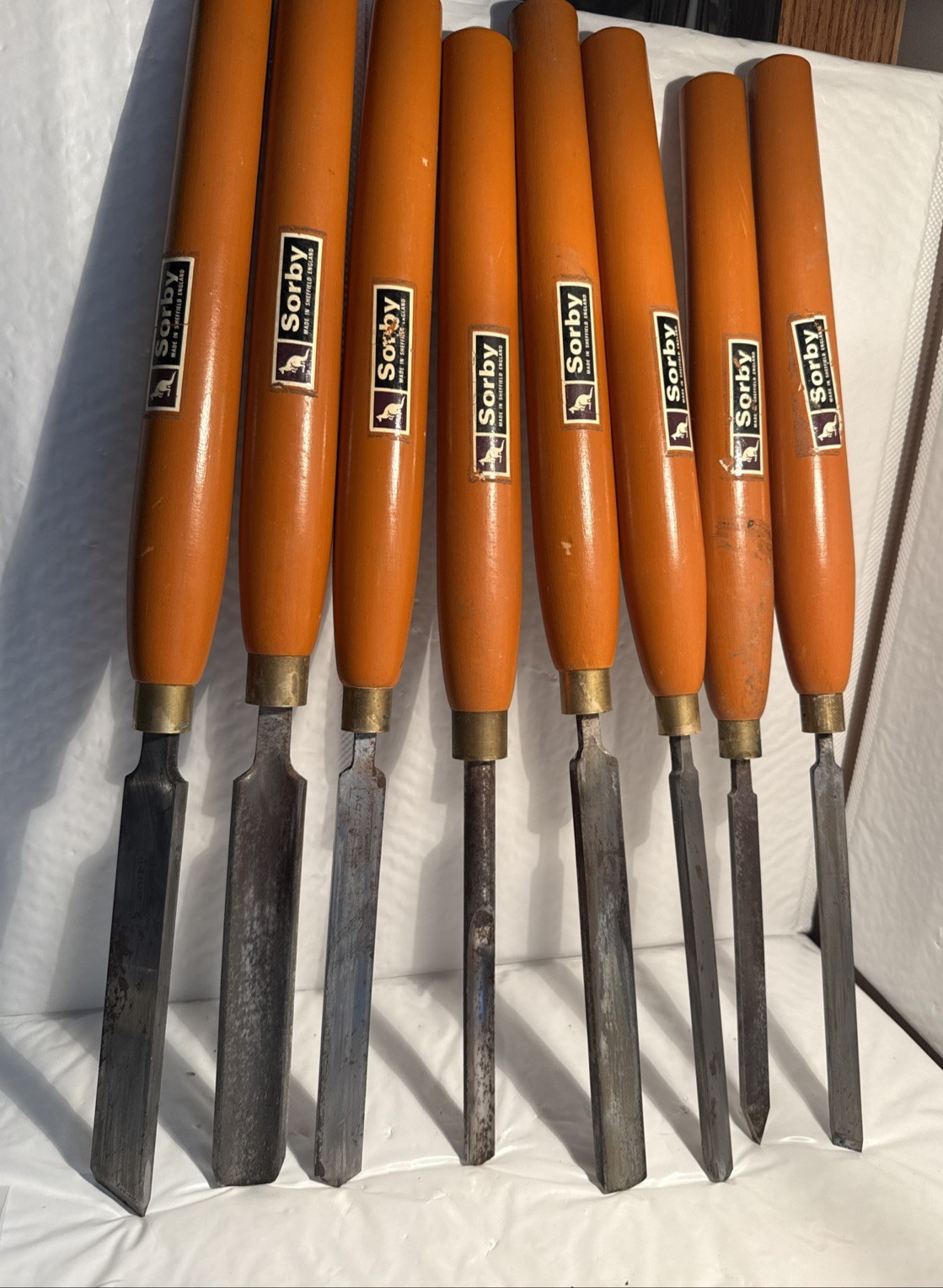 Vintage Robert Sorby 8pc Wood Turning Lathe Tool Set Sheffield England Box Vintage Robert Sorby 8pc Wood Turning Lathe Tool Set Sheffield England Box